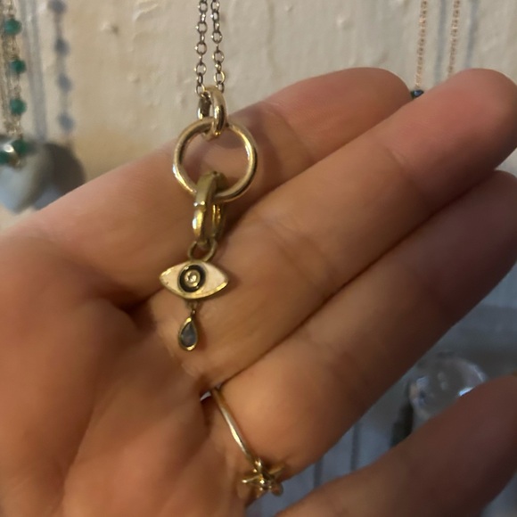 Little Rooms Jewelry - Little Rooms Gold Evil Eye Teardrop Pendant Necklace - Women Jewelry